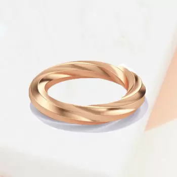 Classic High Polish Twist Wedding Band