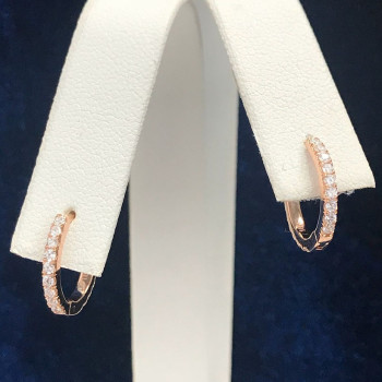 0.35ctw Hoop Circle Earrings in Rose Gold