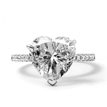 3ct Heart Cut White Sapphire Engagement Ring