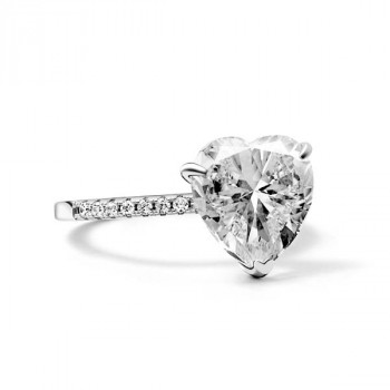 3ct Heart Cut White Sapphire Engagement Ring