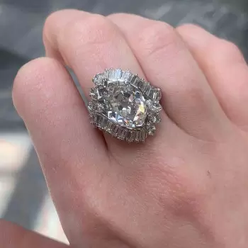 3.5ct Marquise Cut Vintage Bypass Engagement Ring