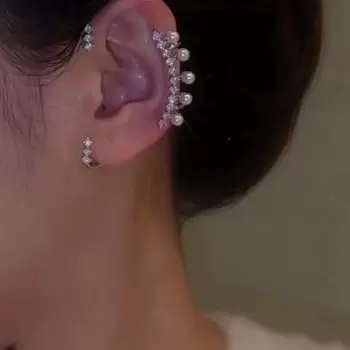 White Pearl Non-Piercing Ear Cuff