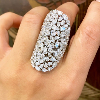 9ctw Multi-cut Multicolor Sapphire Wide Cocktail Ring