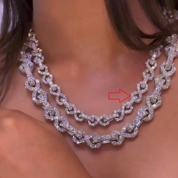 58ctw White Sapphire Infinity Statement Necklace