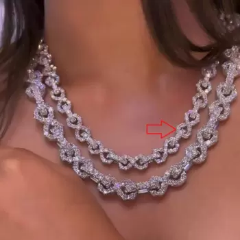 58ctw White Sapphire Infinity Statement Necklace