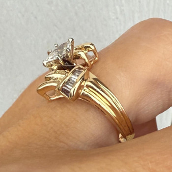 1.5ctw Marquise Cut White Sapphire Ring