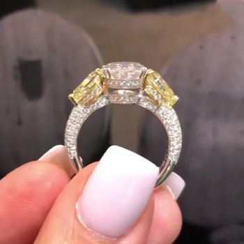 3ct Three-stone Oval Cut Engagement Ring