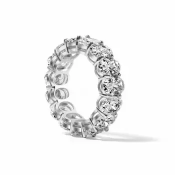 7.8ct Oval Cut White Sapphire Eternity Band