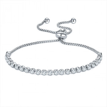Fashion White Sapphire Adjustable Bracelet