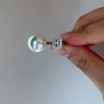 10mm White Pearl Free Open Ring