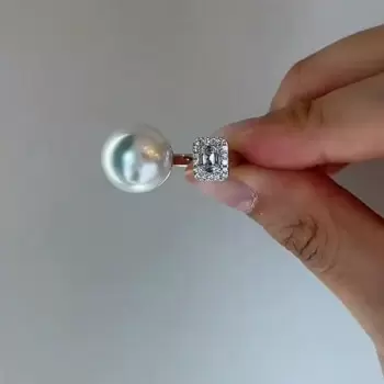 10mm White Pearl Free Open Ring
