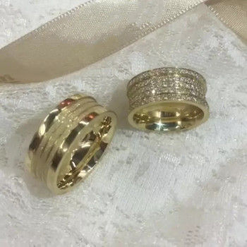 2.35ctw Round Cut White Sapphire Couples Rings in Gold
