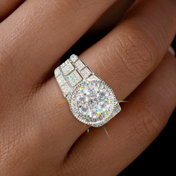 23ctw Men's Iced Out Ring in Sterling Silver