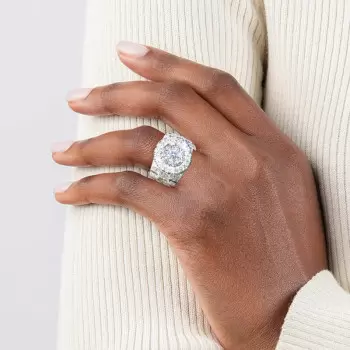 23ctw Men's Iced Out Ring in Sterling Silver