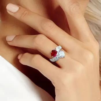 2.5ctw Two Stone Crossover Bypass Engagement Ring
