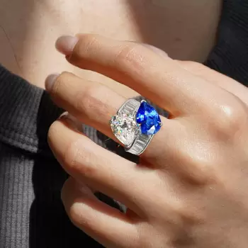 7ctw Pear Cut Two Stone Bypass Cocktail Ring