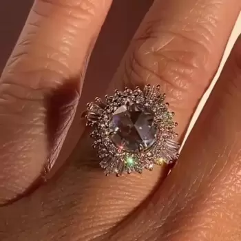 2.7ct Round Cut Morganite Pink Sapphire Engagement Ring