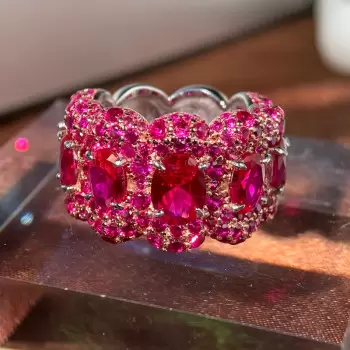 12ctw Ruby and Fuchsia Sapphire Cocktail Ring