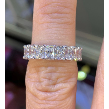 6ctw Radiant Cut Paved Classic Eternity Ring