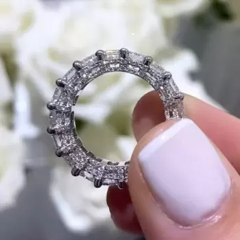 6ctw Radiant Cut Paved Classic Eternity Ring