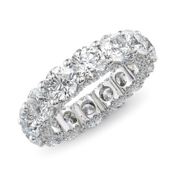 6ctw Round Cut Classic Paved Eternity Ring