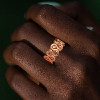 10ctw Morganite Pink Sapphire Infinity Eternity Ring