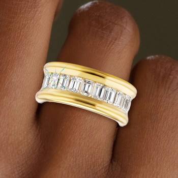 4ctw Channel Setting Emerald Cut Eternity Ring