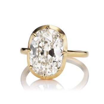 5.8ct Oval Cut White Sapphire Wedding Ring Set