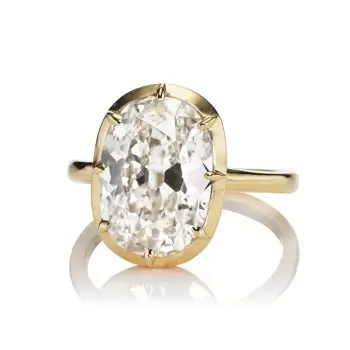 5.8ct Oval Cut White Sapphire Wedding Ring Set