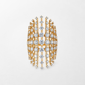 5ctw Gradient Size Round Cut Comtemporary Cocktail Ring