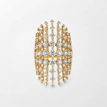 5ctw Gradient Size Round Cut Comtemporary Cocktail Ring