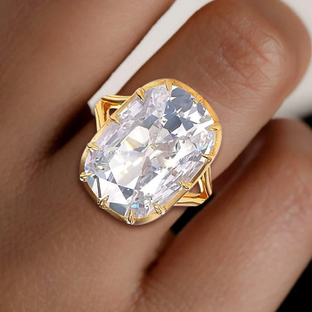 8ct Cushion Cut Vintage Mounting Engagement Ring