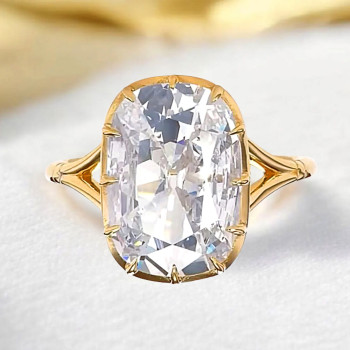 8ct Cushion Cut Vintage Mounting Engagement Ring