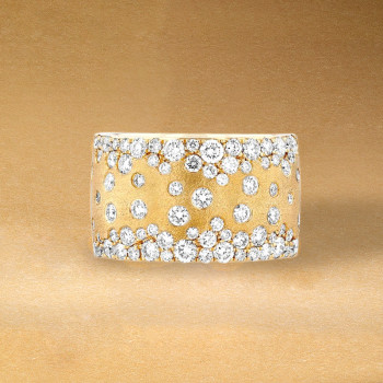3ctw Flush Set White Sapphire Starry Band Ring