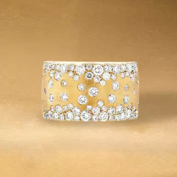 3ctw Flush Set White Sapphire Starry Band Ring