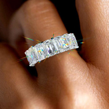 16ctw Cushion-shaped Criss Cut Eternity Ring
