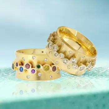 Clustered Multicolor Sapphire Vintage Cocktail Ring