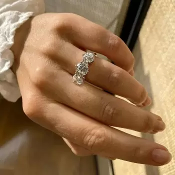 6.5ctw Round Cut Two Tone Vintage Engagement Ring