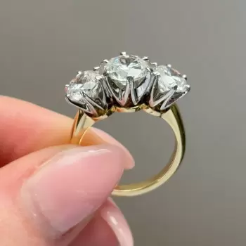 6.5ctw Round Cut Two Tone Vintage Engagement Ring
