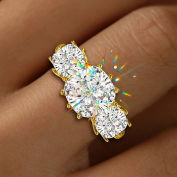 7ctw Cushion Cut Vintage Filigree Three Stone Engagement Ring