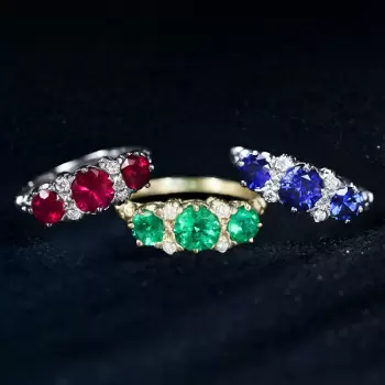 3.5ctw Round Cut Ruby Art-deco Engagement Ring