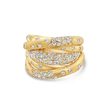 2ctw Flush Set Intertwined Bold Cocktail Ring