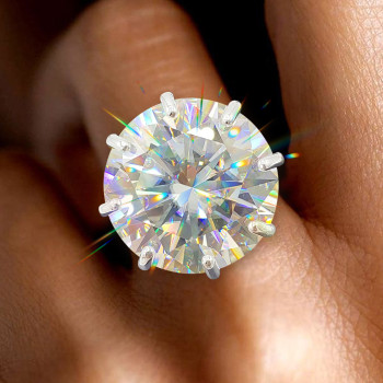 20ct Huge Round Cut Eight Prong Solitaire Engagement Ring