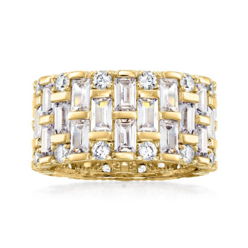 8ctw Baguette and Round Cut Unisex Eternity Ring