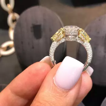 3ct Three-stone Oval Cut Engagement Ring