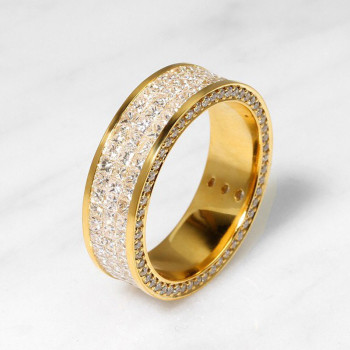 5.4ctw Princess Cut White Sapphire Eternity Ring