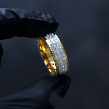 5.4ctw Princess Cut White Sapphire Eternity Ring