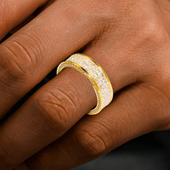 5.4ctw Princess Cut White Sapphire Eternity Ring
