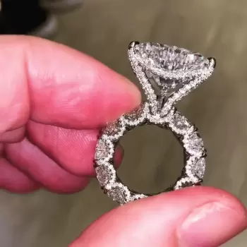 4.2ct Heart Cut White Sapphire Engagement Ring