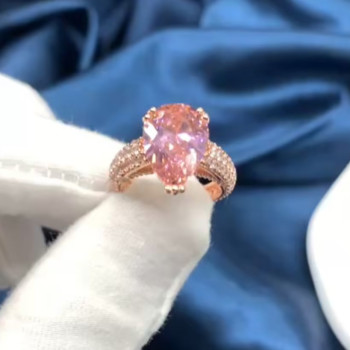 3ct Pear Cut Pink Sapphire Engagement Ring in Rose Gold